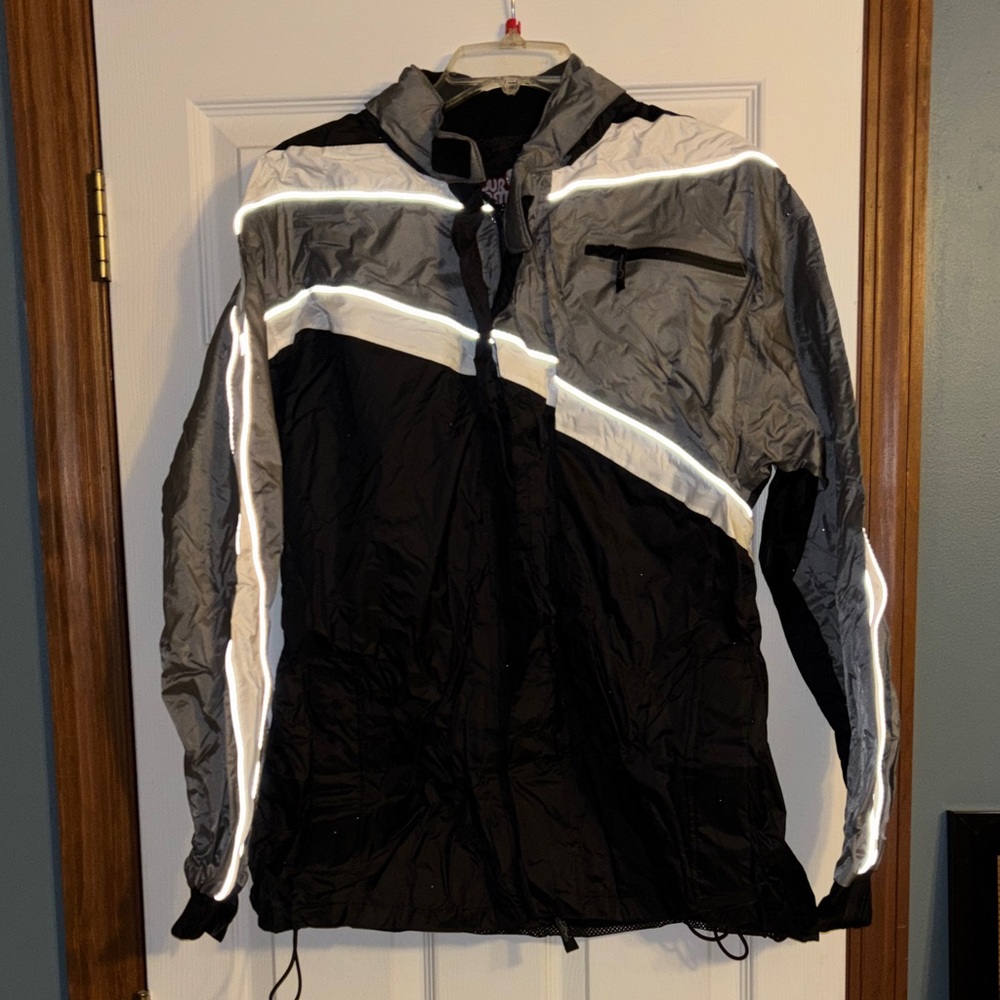 Stylish Black and Gray Tour Master Defender Rainsuit Jacket and Overalls for Men